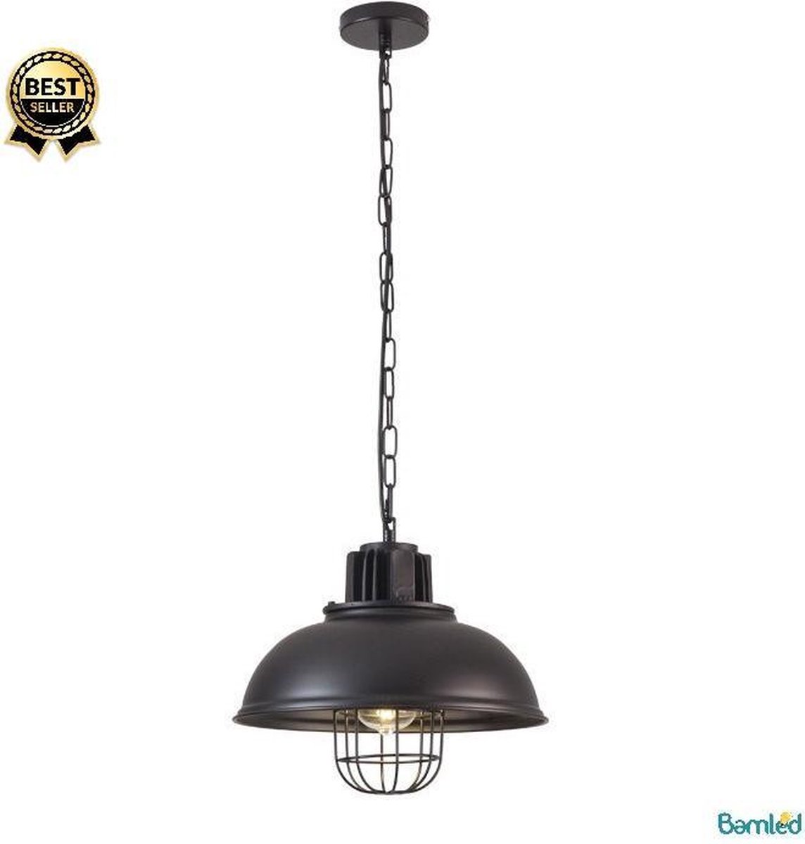 Toegepast onaangenaam Individualiteit Premium Hoge Kwaliteit Industriële Hanglamp Landelijk Eetkamer Eettafel Lamp  - 1 Hang Lamp - Industrieel Rond - Zwart - Woonaanraders