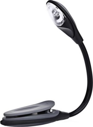 0,2 W Clippers met wit licht LED-bureaulamp (zwart), 1 LED 280 LM leeslamp voor oogbescherming