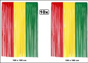 10x PVC deur gordijn rood/geel/groen BRANDVEILIG