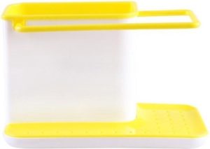 2 PC'S keuken spons organisator stands vak zelf drainage wastafel opslag rek (geel)