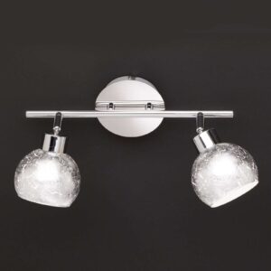 2-lamps wandlamp Fara met zilveren decoratie