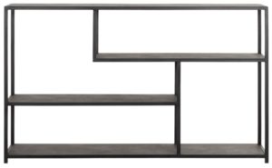 24Designs Harmony Dressoir - 150x35x90 - Gerecycled Leer - Zwart Metalen Frame