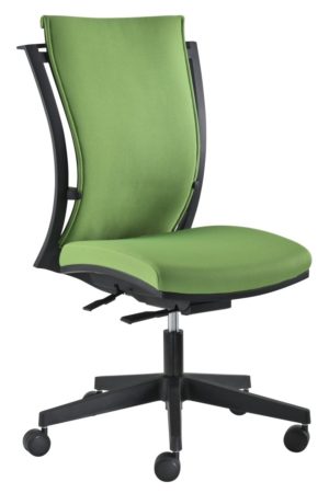 24Designs MaxiFlex Bureaustoel - Stof Groen - Zwarte Kruispoot