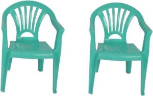 2x Kinderstoelen mint - tuinmeubels- stoelen voor kinderen