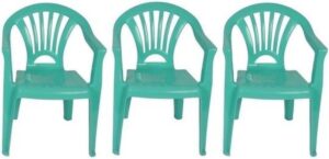 3x Kinderstoelen mint - tuinmeubels- stoelen voor kinderen