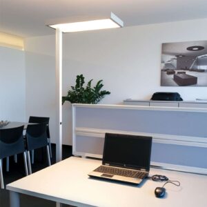 4 x 55 W 2G11 - Vloerlamp Systeem voor kantoor
