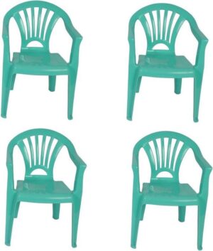 4x Kinderstoelen mint - tuinmeubels- stoelen voor kinderen