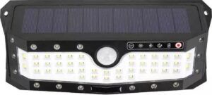57 Led SensaHome Solar Lamp met Bewegingssensor voor Buitenverlichting - Slimme lamp - USB Oplader + Solarpaneel - Buitenverlichting Wandlamp met Sensor en Led