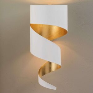 Aantrekkelijke wandlamp REMI, wit-goud