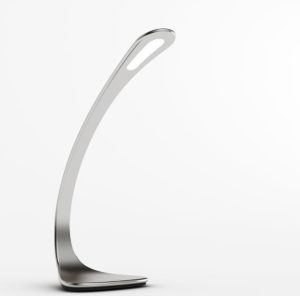 Adot Led Design bureaulamp - ELF - 8W in zilverkleurig geanodiseerd aluminium. Dimbaar in vier stappen.