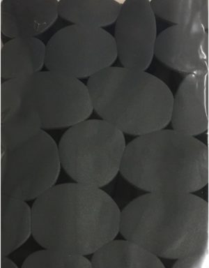 Anti-slip Badmat Stones Zwart 36x75 cm