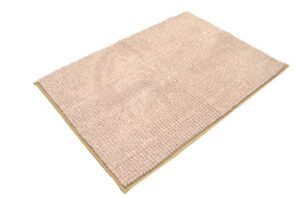 Antislip badmat 50x70cm, 100% polyester, beige
