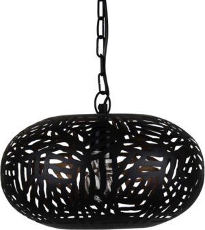 Arabische hanglamp Zebra Mina Zwart Goud Ø 32 x 21cm Handgemaakt