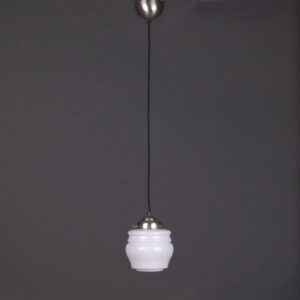 Art Deco Lamp - Hanglamp Bloemknop aan vintage snoer