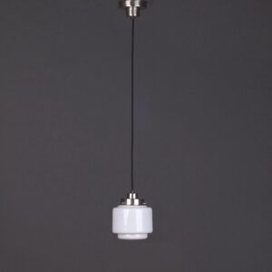 Art Deco Lamp - Hanglamp Smalle Getrapte Cilinder met vintage snoer