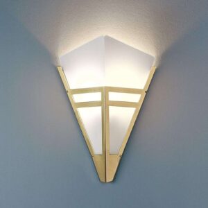 Art Deco-wandlamp uit 1980, messing