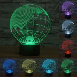 Azië Stijl 3D Touch Schakelaar Controle LED Licht, 7 Kleur Verkleuring Creative Visual Stereo Lamp Bureaulamp Nachtlampje
