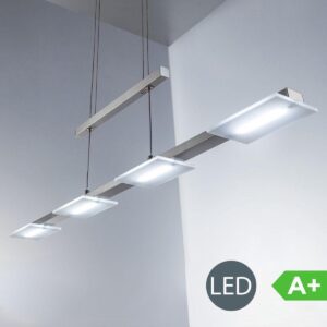 B.K.Licht Gemma LED hanglamp - in hoogte verstelbaar - echt glas