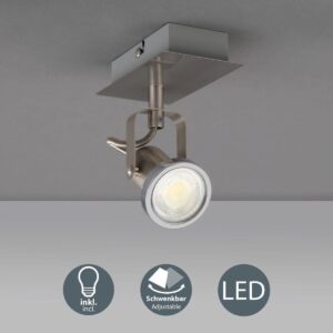B.K.Licht LED plafondlamp wandlamp spot GU10 - warm wit licht - verlichting voor de woonkamer slaapkamer keuken