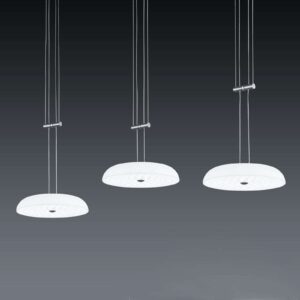 BANKAMP Vanity hanglamp 3 lampjes, mat nikkel