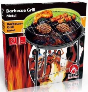 BBQ Collection Houtskoolbarbecue - 33 cm - Groen/Zwart
