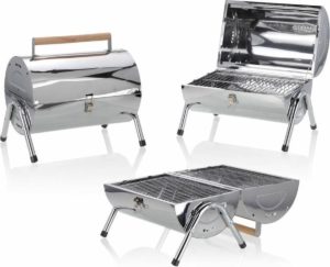 BBQ Collection Houtskoolbarbecue - Compact - Cilinder - Chroom