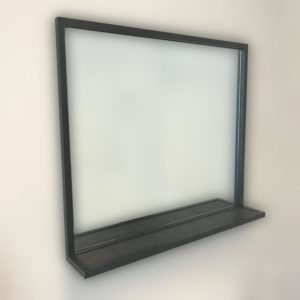 Badkamer spiegel Eternal met planchet, mat zwart 100x70x13cm