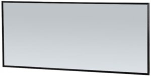 Badkamerspiegel Silhouette 160x70x2.5cm Geborsteld Aluminium Lijst Zwart
