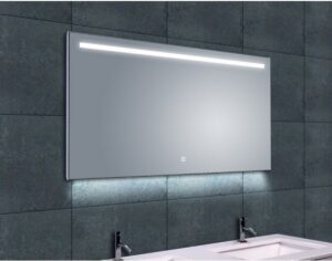 Badkamerspiegel Wiesbaden Ambi One 120x60cm Geintegreerde LED Verlichting Verwarming Anti Condens Touch Lichtschakelaar Dimbaar