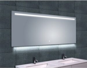 Badkamerspiegel Wiesbaden Ambi One 160x60cm Geintegreerde LED Verlichting Verwarming Anti Condens Touch Lichtschakelaar Dimbaar