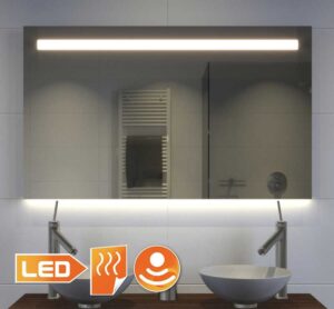 Badkamerspiegel met LED verlichting, verwarming, sensor en dimfunctie 100x70 cm