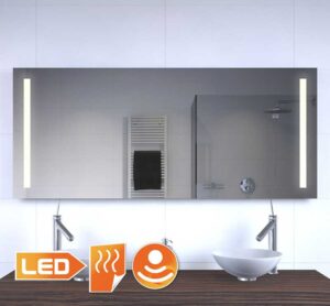 Badkamerspiegel met LED verlichting, verwarming, sensor en dimfunctie 140x60 cm