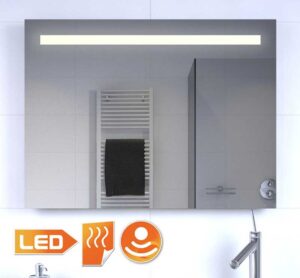 Badkamerspiegel met LED verlichting, verwarming, stopcontact, sensor en dimfunctie 80x60 cm