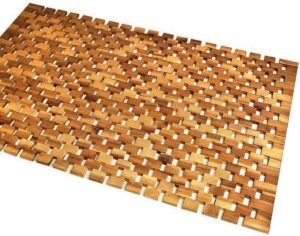 Badmat - Acaciahout - FSC - Blokjes design - 50x80cm