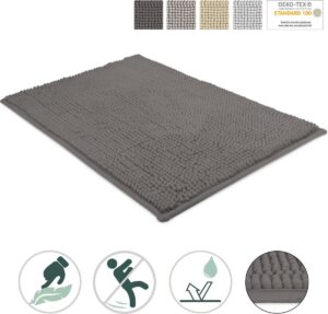 Badmat "BeauMare WR" antraziet badmatten geschikt voor vloerverwarming, antislipmatten 80x50cm