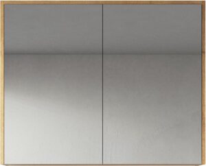 Badplaats - Spiegelkast Cuba 800 x 160 x 720mm - Eiken - Met twee draaideuren