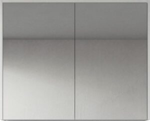 Badplaats Spiegelkast Cuba 900x160x720mm Hoogglans wit - kast met twee draaideuren