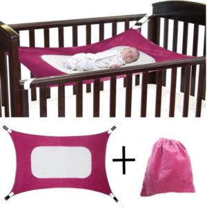 Balonsie - Baby Hangmat - Hangmat Box - Baby Wiegjes - Katoen - Veilig - Comfort - Slapen - Bed - Outdoor - Tuin - Roze - Babyshower