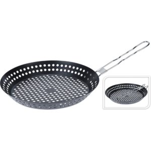Barbecue/bbq grill pan rond 25 cm - Barbecue/bbq accessoires - Barbecue/bbq pannen