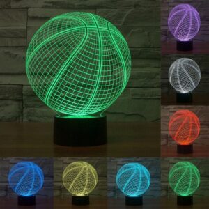 Basketbal Stijl 3D Touch Schakelaar Controle LED Licht, 7 Kleur Verkleuring Creative Visual Stereo Lamp Bureaulamp Nachtlampje