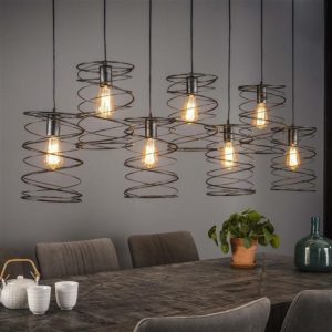 Bauhauschairs Industriële Hanglamp Curl - 7-lichts Charcoal 7-lichts