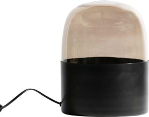 BePureHome Dome Tafellamp - Glas - Zwart - 30x22x22
