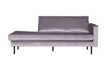 BePureHome Rodeo daybed right velvet light grey