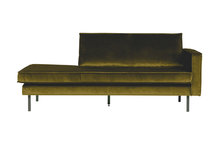 BePureHome Rodeo daybed right velvet olive