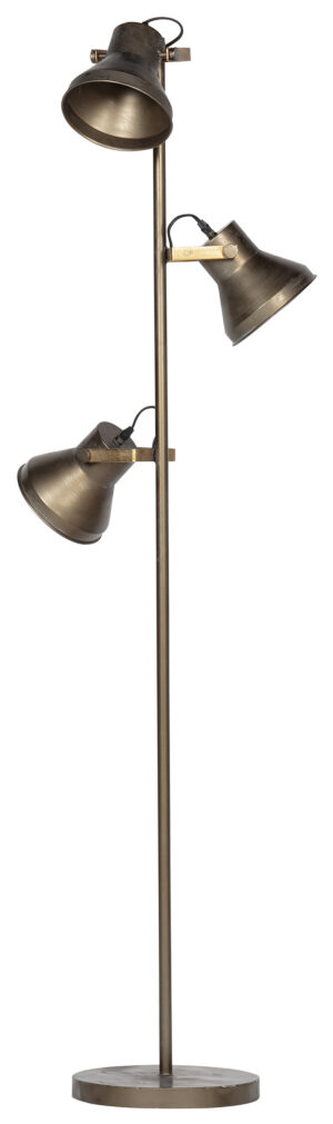 BePureHome Vloerlamp 'Triplet', kleur Antique Brass