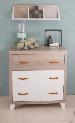 Bebies First Commode Boston - Wit/Grijs