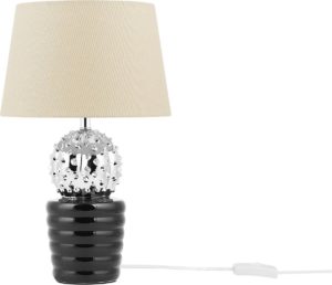 Beliani VELISE - Tafellamp - Zwart - Keramiek