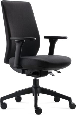 BenS 918-Synchro-4 zwart Luxe ergonomische bureaustoel Arbo Stoffen bekleding Volledig instelbaar