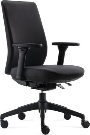 koolhydraat Viskeus Zijn bekend BenS 918-Synchro-4 zwart Luxe ergonomische bureaustoel Arbo Stoffen  bekleding Volledig instelbaar - Woonaanraders