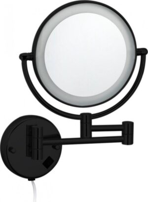 Best-Design "Black-Steiner" wand cosmeticaspiegel incl. LED verlichting "Nero" mat-zwart